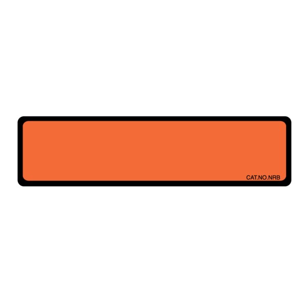 Blank Chart Labels 1-3/8" x 5-3/8" Orange w/Black